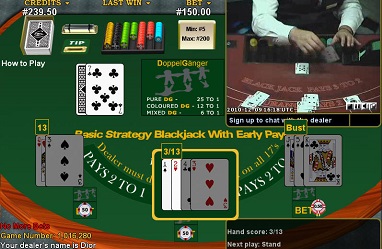 Blackjack with early pay out
